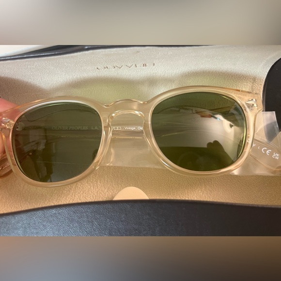 OLIVER PEOPLES SHELDRAKE in Buff / Green C MSRP$462 Orlando Bloom’s Fav - Picture 2 of 16